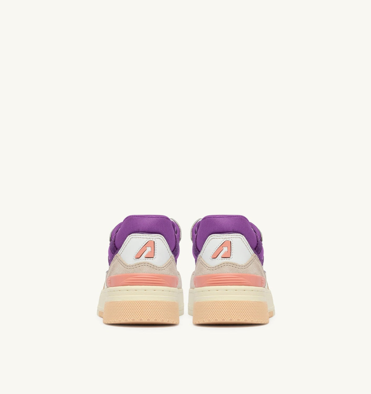 SNEAKERS CLC LOW IN WHITE SAND AND DEWBERRY LEATHER AND SUEDE - AUTRY Everyday