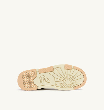 SNEAKERS CLC LOW IN WHITE SAND AND DEWBERRY LEATHER AND SUEDE - AUTRY Everyday