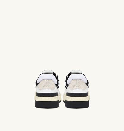CLC LOW SNEAKERS IN WHITE LEATHER AND BLACK SUEDE - AUTRY Great Value