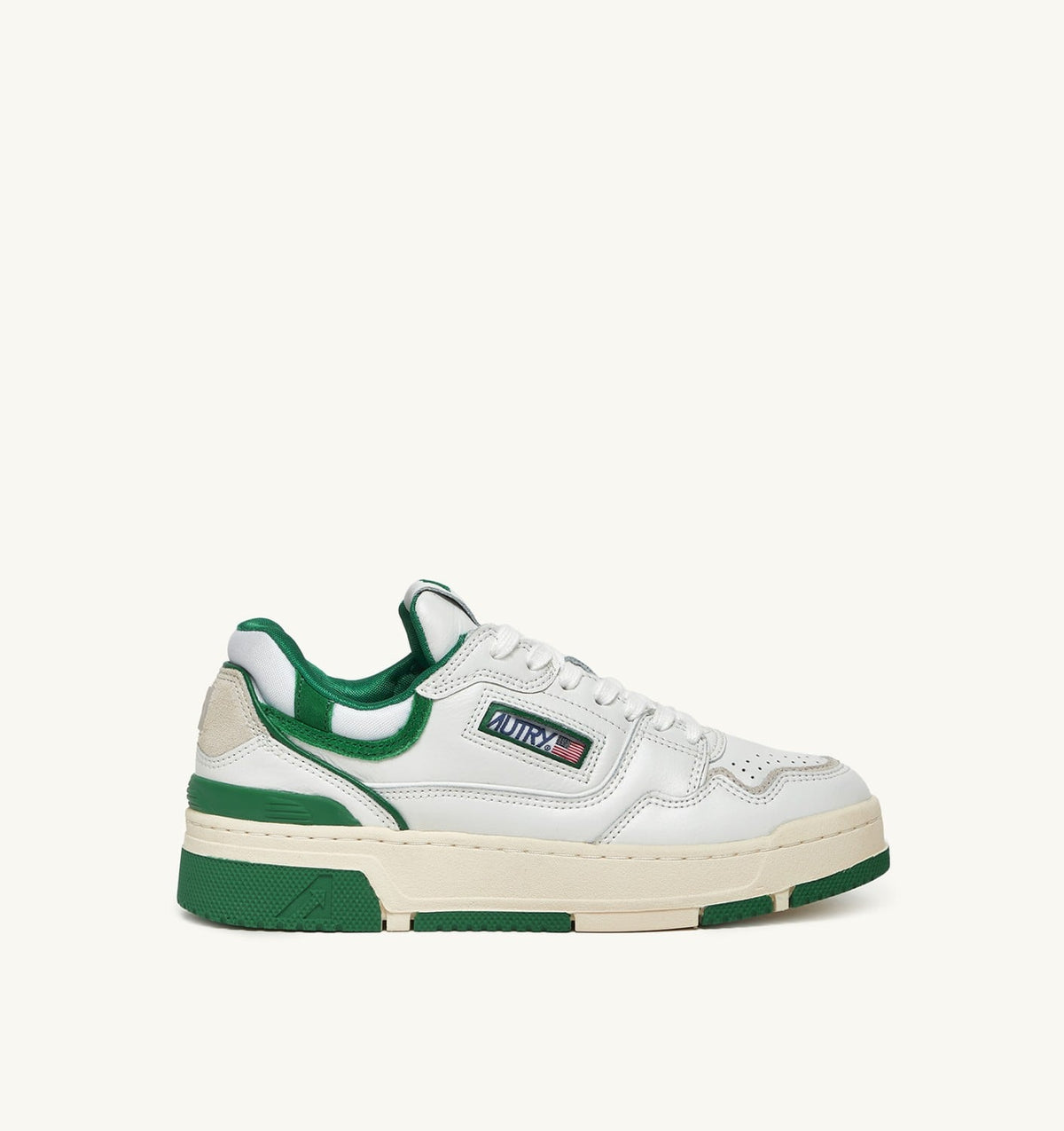 CLC LOW SNEAKERS IN WHITE LEATHER AND AMAZON SUEDE - AUTRY Latest