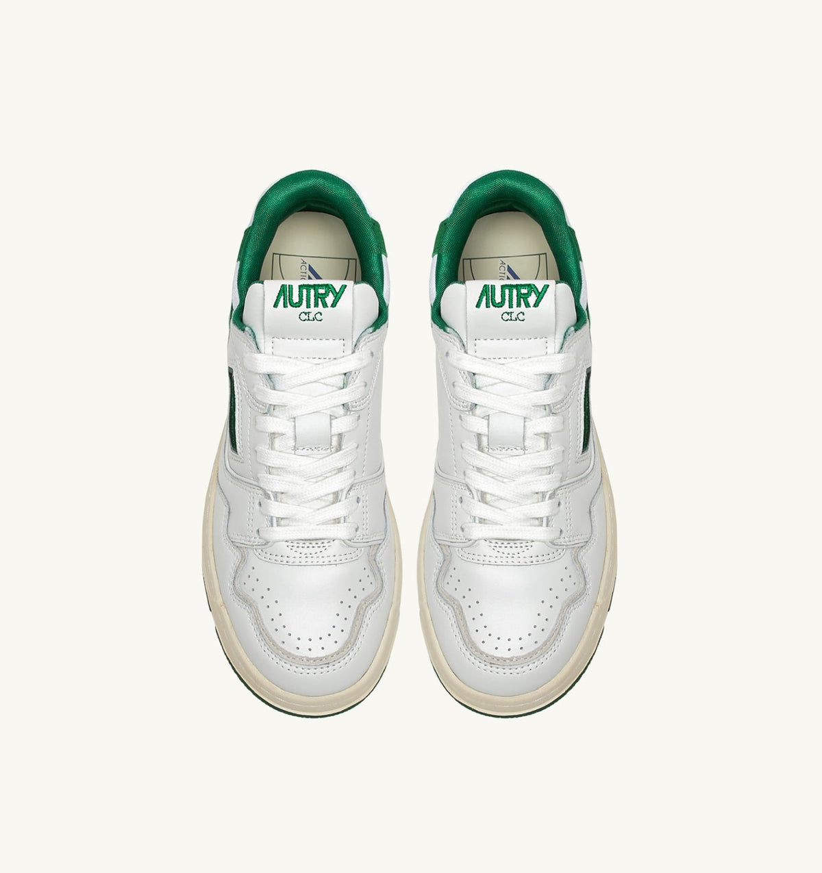 CLC LOW SNEAKERS IN WHITE LEATHER AND AMAZON SUEDE - AUTRY Latest