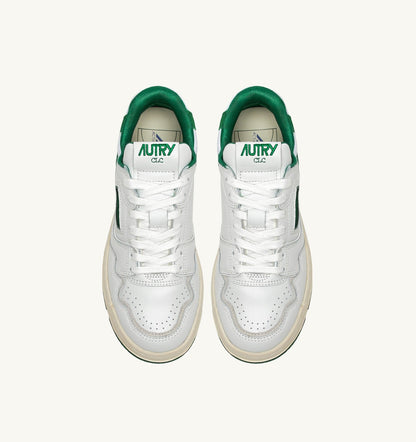 CLC LOW SNEAKERS IN WHITE LEATHER AND AMAZON SUEDE - AUTRY Latest