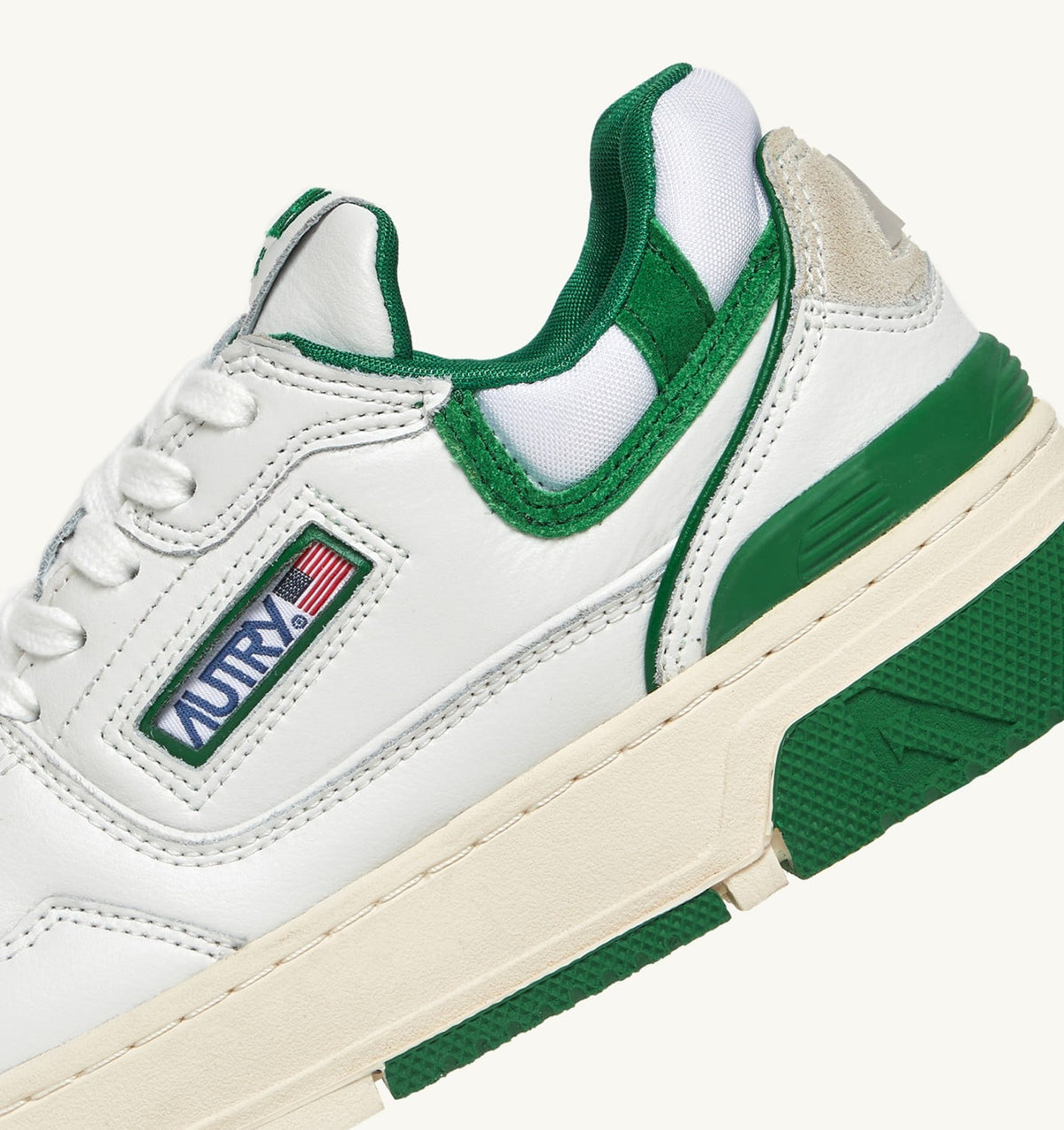 CLC LOW SNEAKERS IN WHITE LEATHER AND AMAZON SUEDE - AUTRY Latest