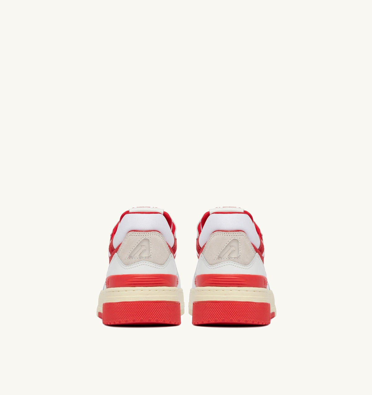 SNEAKERS CLC LOW IN WHITE LEATHER AND RED VIRGIN - AUTRY Quality