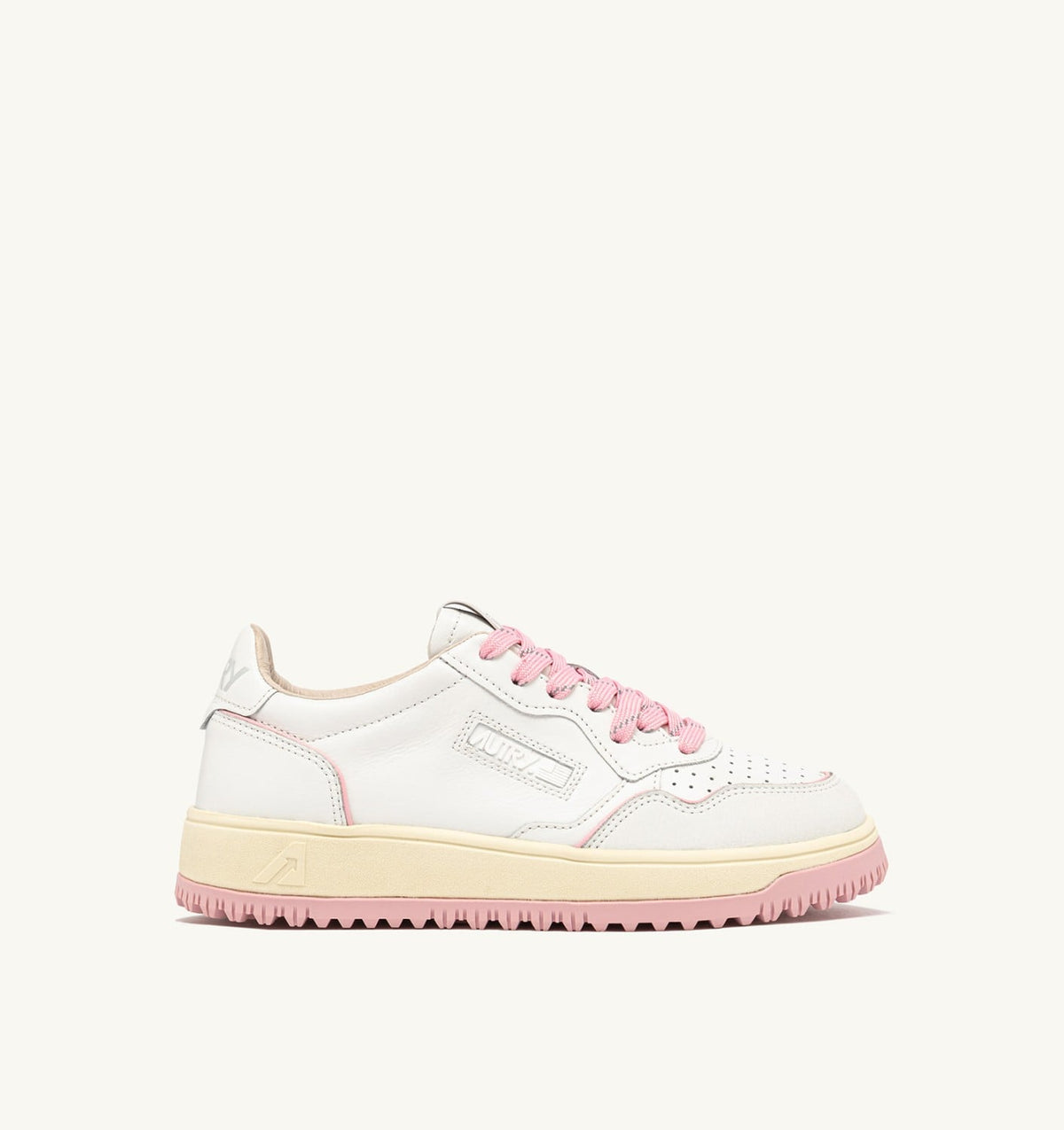 GOLF LOW SNEAKERS IN WHITE AND CORAL BLUSH LEATHER - AUTRY Value