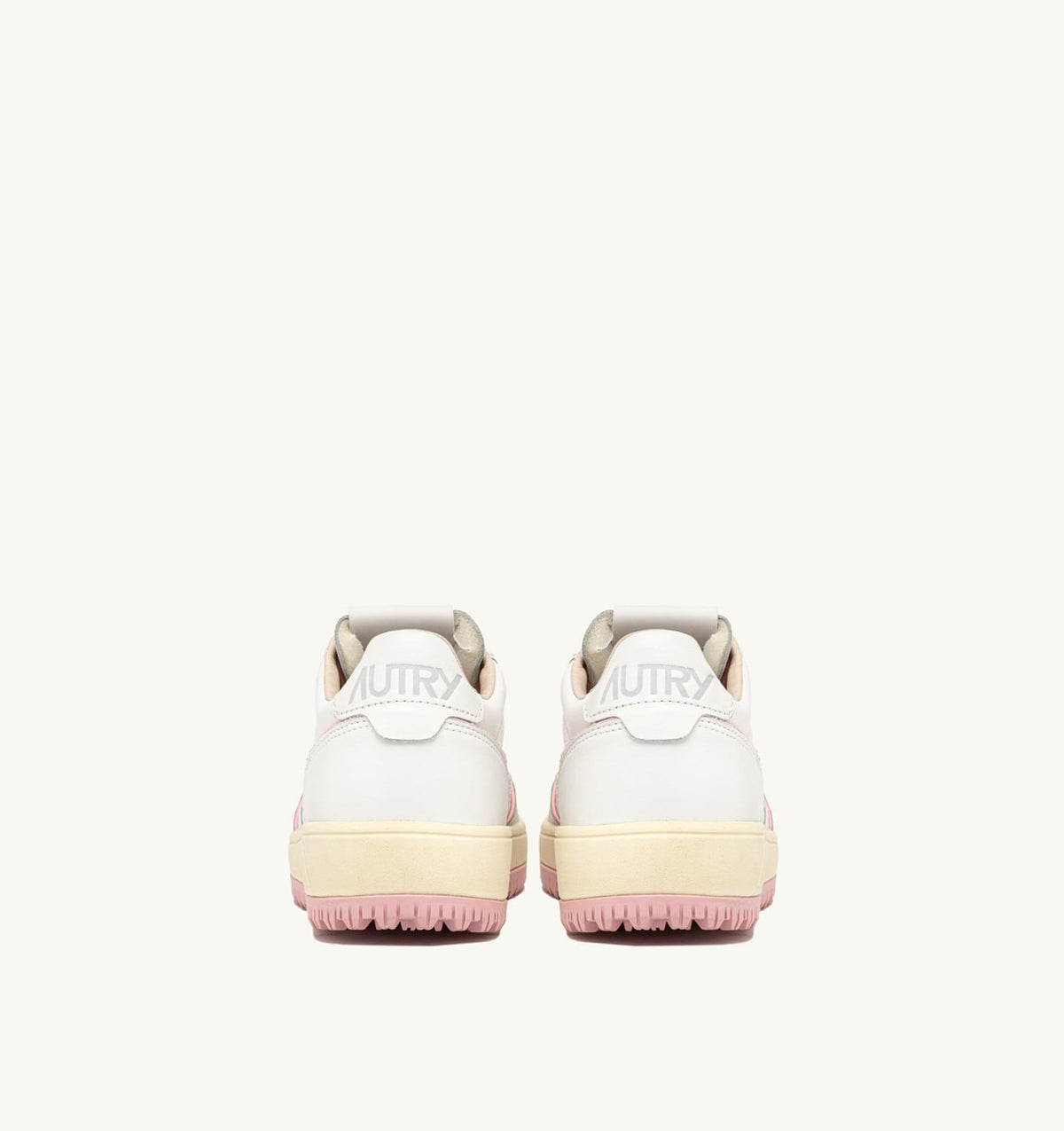 GOLF LOW SNEAKERS IN WHITE AND CORAL BLUSH LEATHER - AUTRY Value