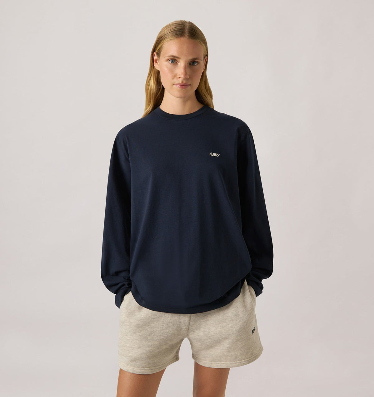 LONG-SLEEVE EMBROIDERED LOGO TEE UNISEX - AUTRY Classic