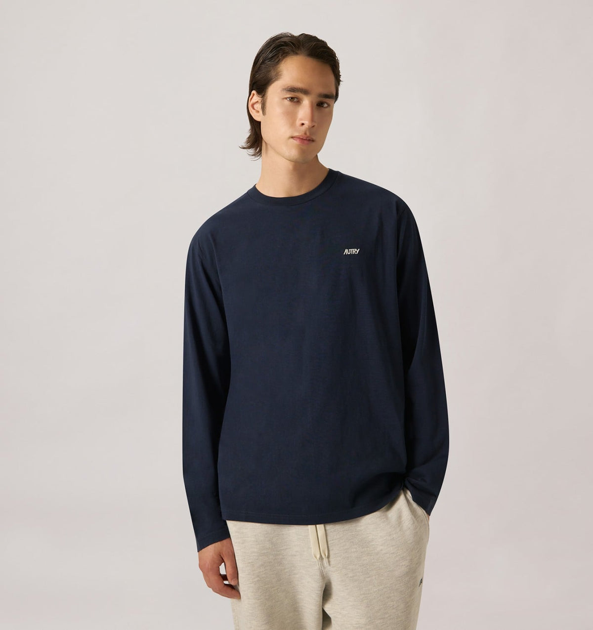 LONG-SLEEVE EMBROIDERED LOGO TEE UNISEX - AUTRY Classic