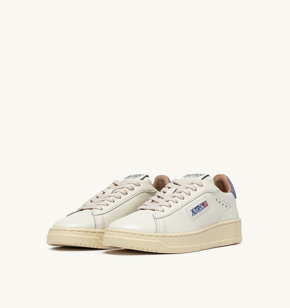 DALLAS LOW SNEAKERS IN MARSHMALLOW AND TEMPEST LEATHER - AUTRY Everyday