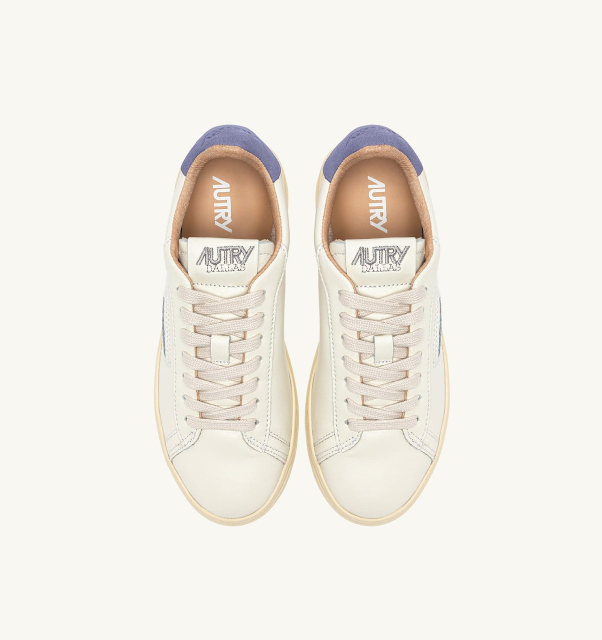 DALLAS LOW SNEAKERS IN MARSHMALLOW AND TEMPEST LEATHER - AUTRY Everyday