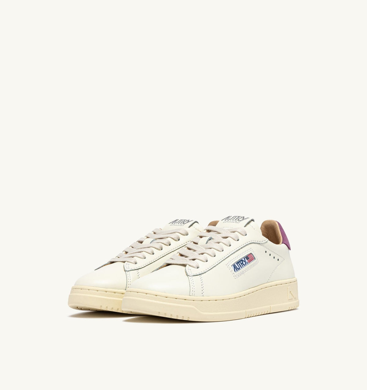 DALLAS LOW SNEAKERS IN FLORENCE AND MARSHMALLOW LEATHER - AUTRY Great Value