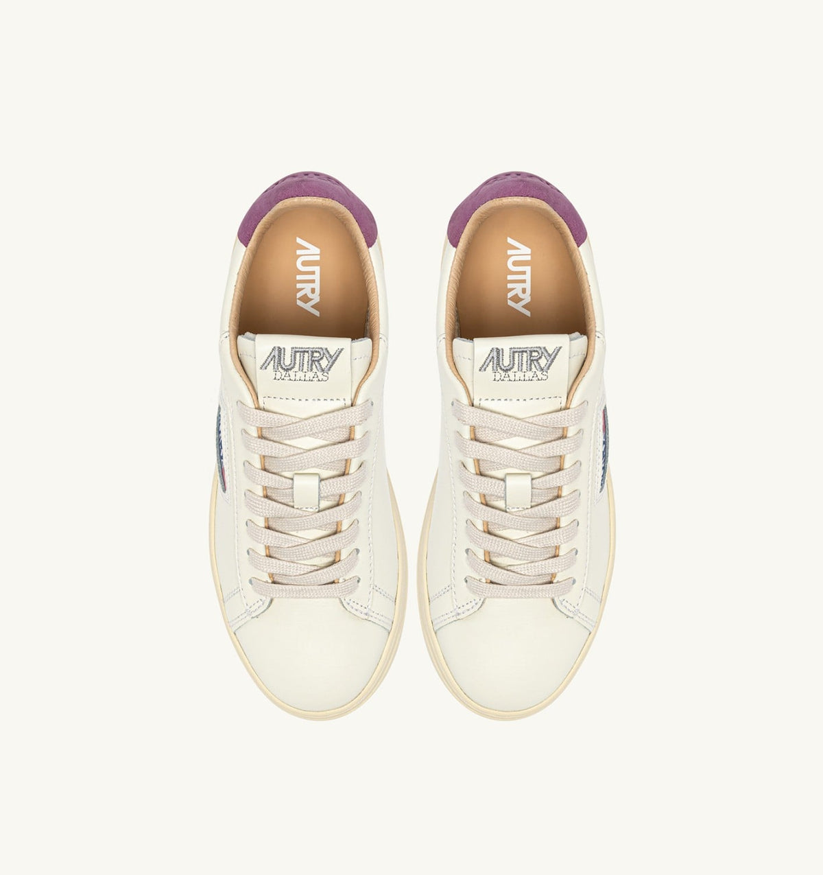 DALLAS LOW SNEAKERS IN FLORENCE AND MARSHMALLOW LEATHER - AUTRY Great Value