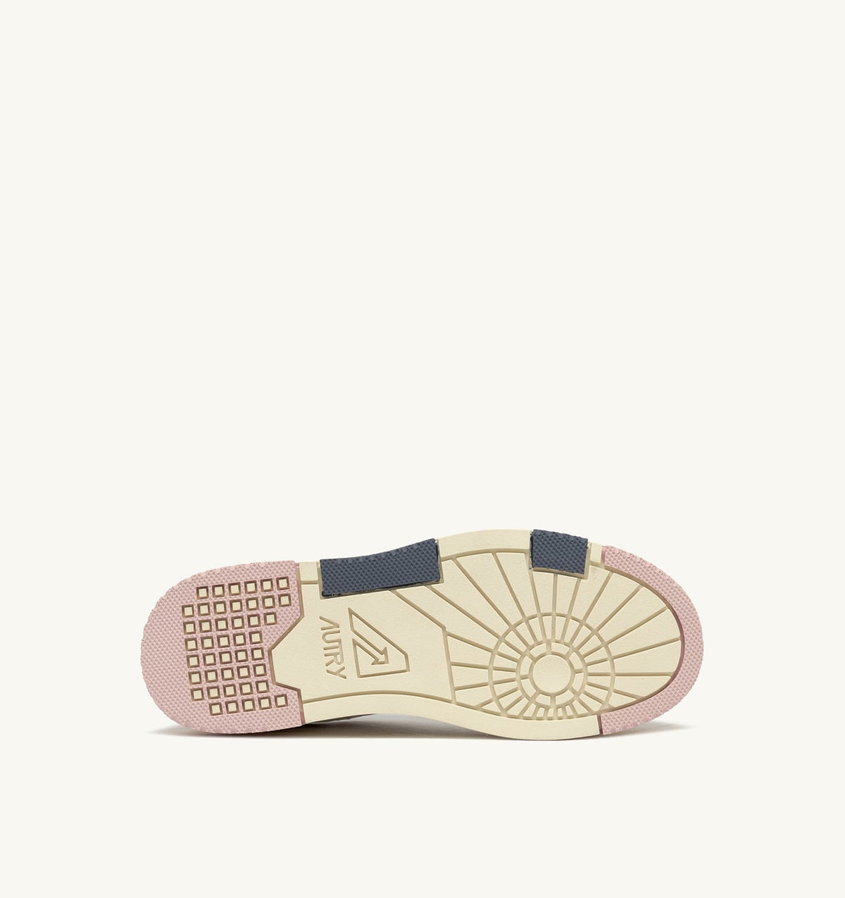 CLC LOW SNEAKERS IN WHITE AND PEACH WHIP LEATHER SUEDE - AUTRY Classic