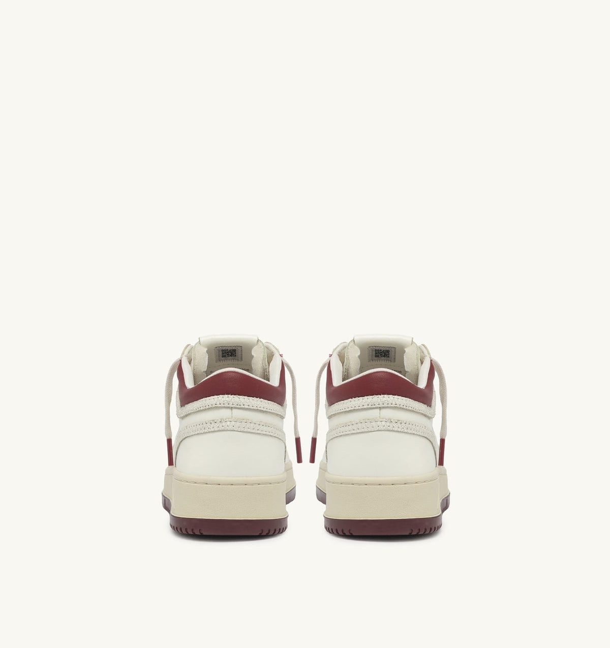 MED-WAY SNEAKERS IN LEATHER COLOR MARSHMALLOW AND SYRAH - AUTRY Great Value