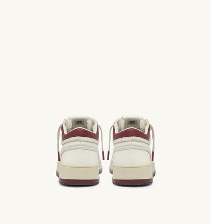 MED-WAY SNEAKERS IN LEATHER COLOR MARSHMALLOW AND SYRAH - AUTRY Great Value
