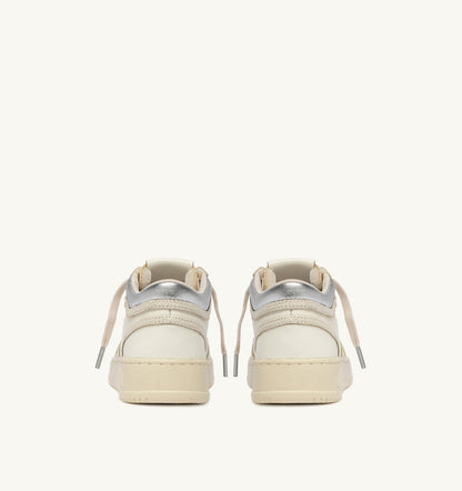 MED-WAY SNEAKERS IN LEATHER COLOR MARSHMALLOW AND SILVER - AUTRY Latest