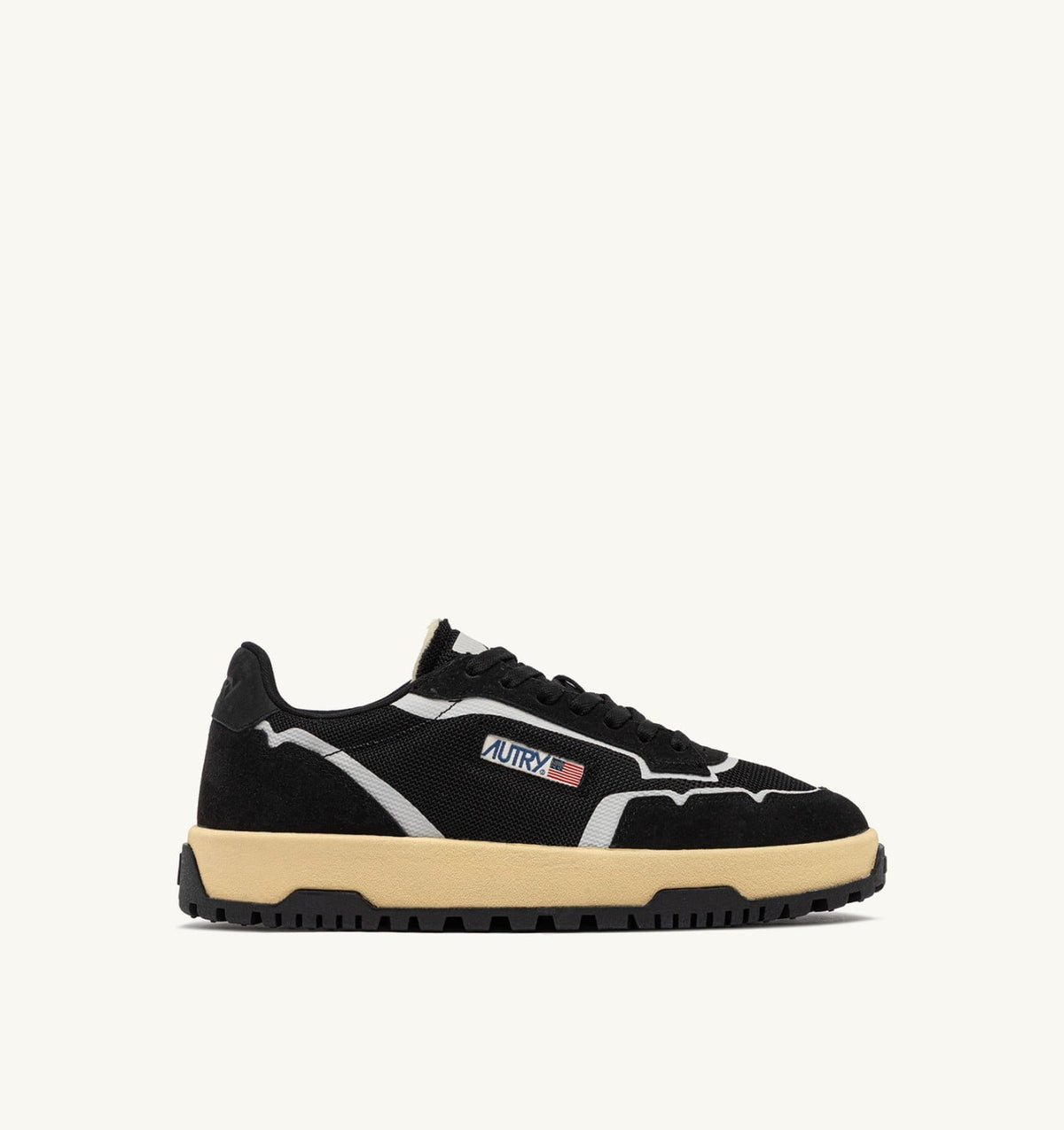 WILDPACE LOW SNEAKERS IN BLACK DRAGON MESH AND SUEDE - AUTRY Classic