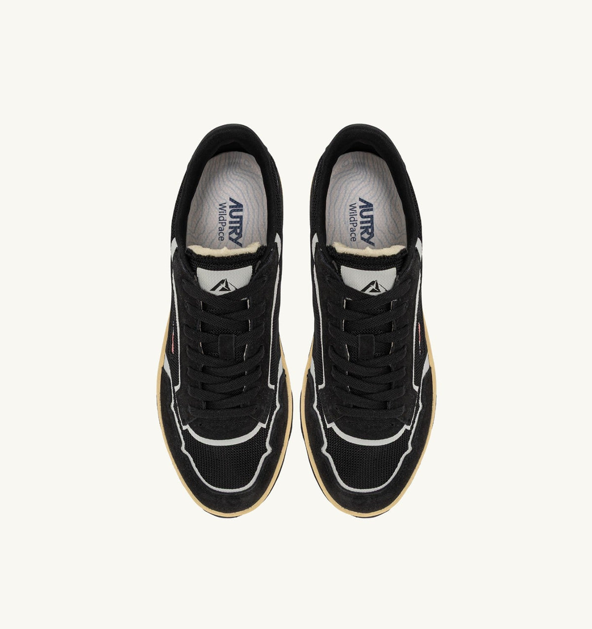 WILDPACE LOW SNEAKERS IN BLACK DRAGON MESH AND SUEDE - AUTRY Classic
