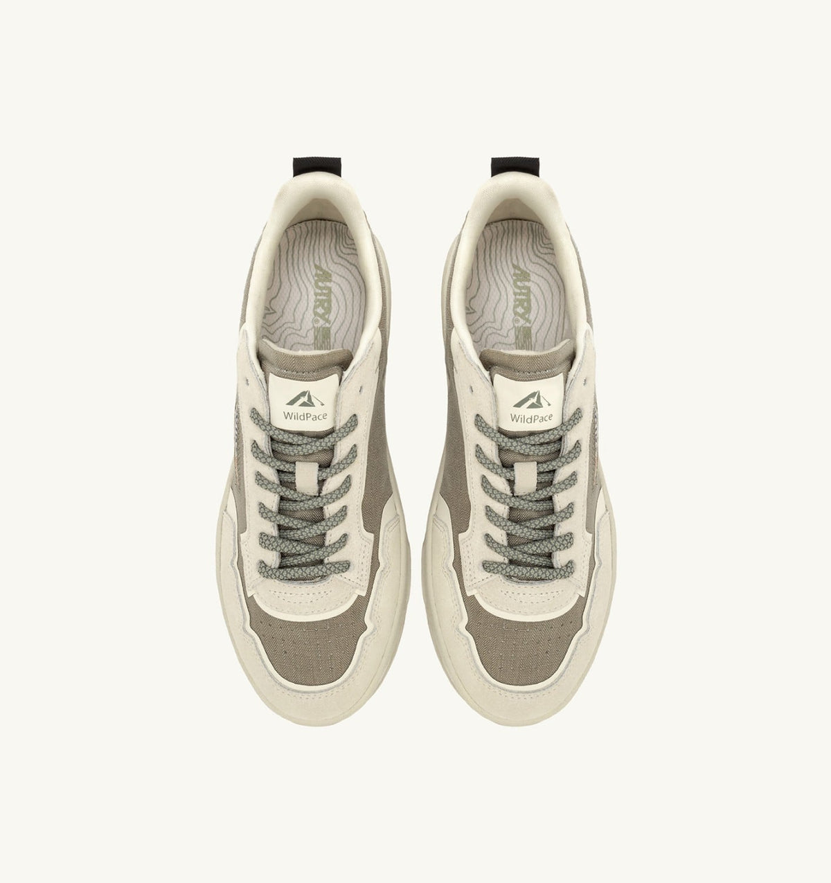 WILDPACE LOW SNEAKERS IN ELMOND AND WHITE CORDURA AND SUEDE - AUTRY Everyday