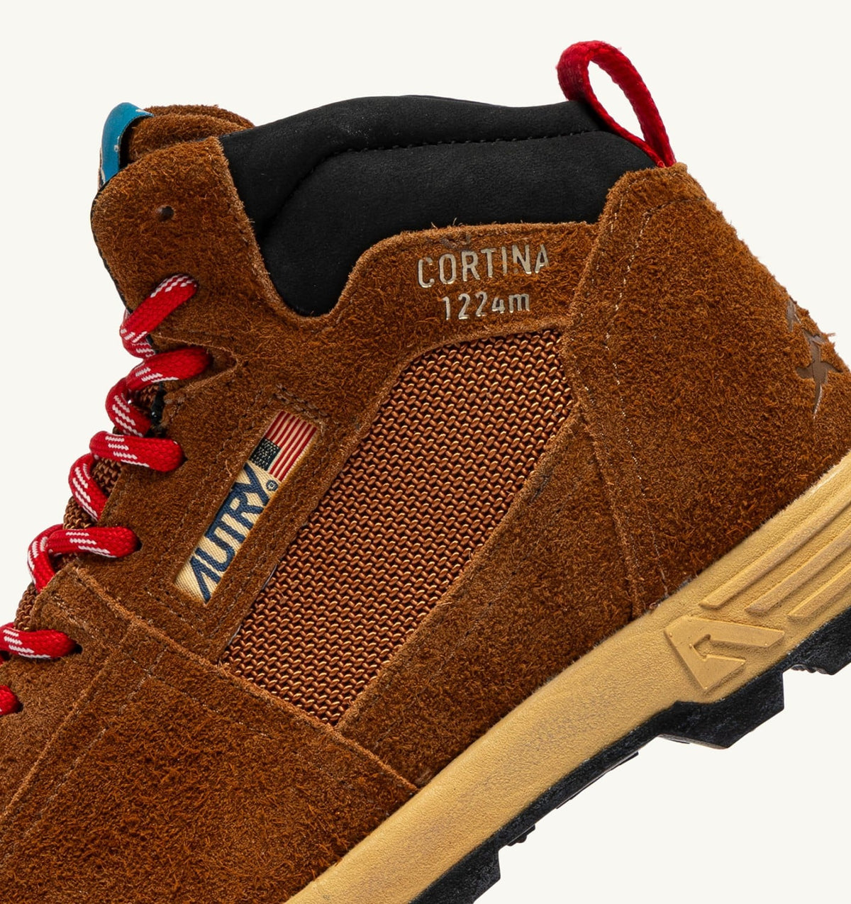 MALGA CORTINA IN CHESTNUT AND FLAME SCARLET SUEDE - AUTRY Latest