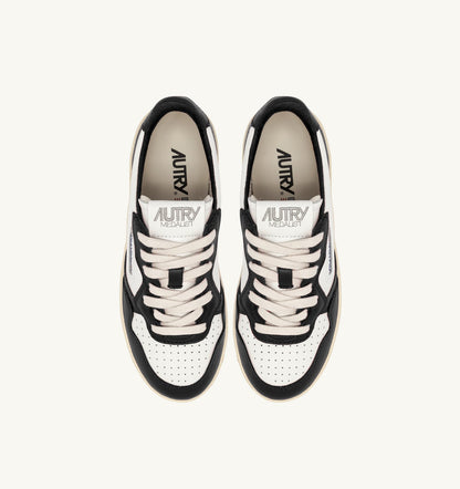 MEDALIST PLATFORM SNEAKERS IN WHITE AND BLACK LEATHER - AUTRY Everyday
