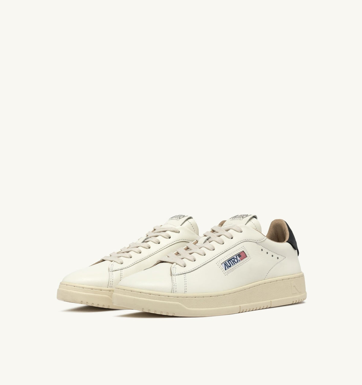 DALLAS LOW SNEAKERS IN WHITE AND SPACE LEATHER - AUTRY Quality