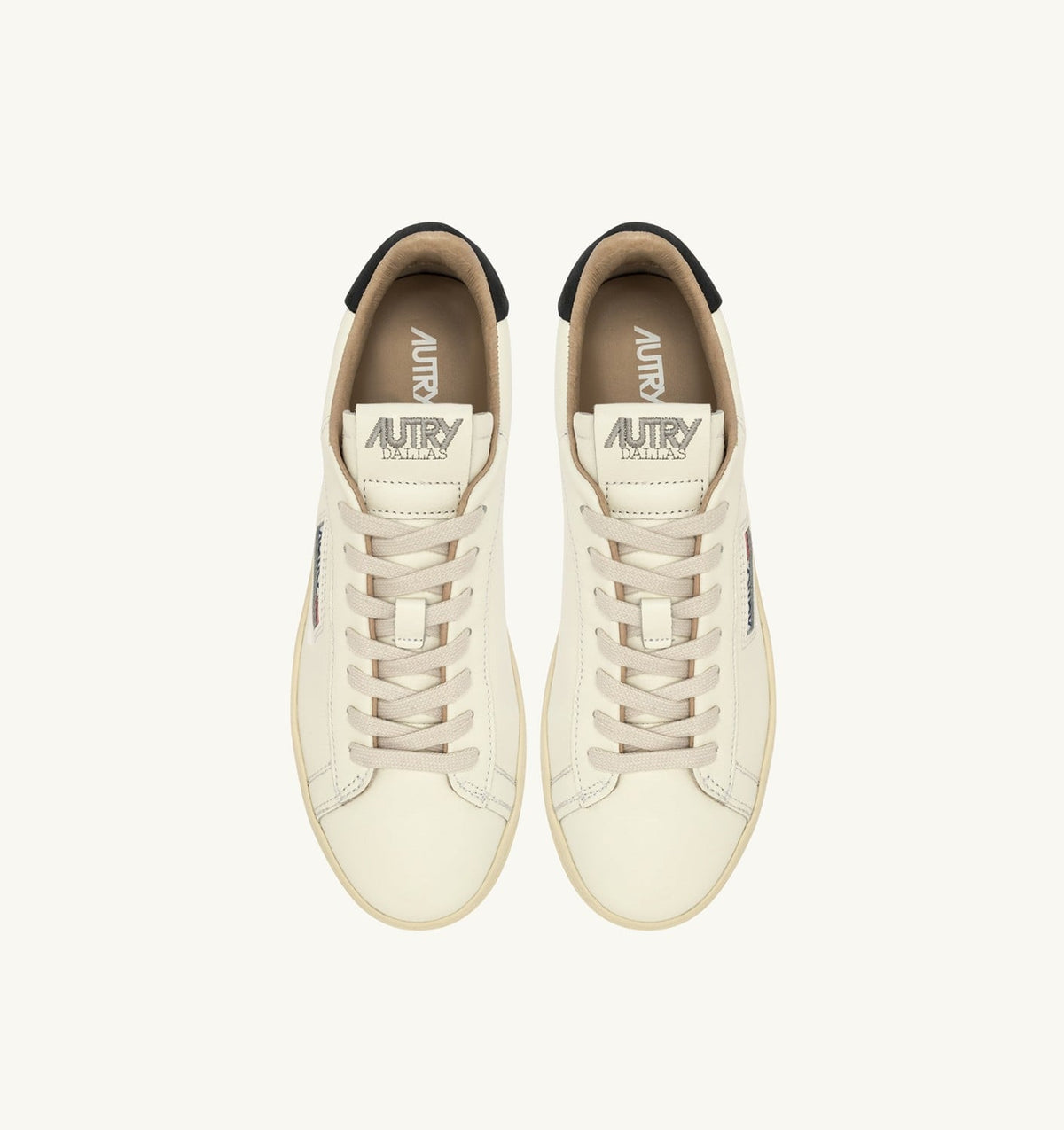 DALLAS LOW SNEAKERS IN WHITE AND SPACE LEATHER - AUTRY Quality